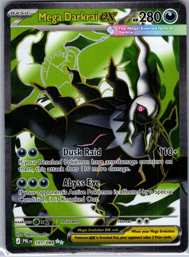 Mega Darkrai ex - 101/084 - ME05: Pitch Black - Ultra Rare - Pokemon - NM