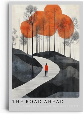 Leinwandbild The Road Ahead Leinwandbild minimalistisches Landschaftsbild mit