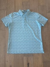 G/Fore Mens Floral Polo Shirt Blue Large