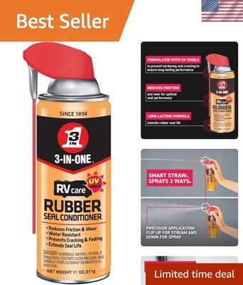 RVcare Rubber Seal Conditioner with SMART STRAW SPRAYS 2 WAYS, 11 OZ