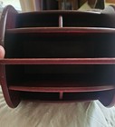 Wood Desktop Organizer Caddy w/ Handle, Divided slots,Monogrammed "papa's stuff" — photo 2