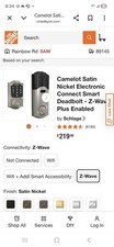 Schlage BE468 Z-Wave Satin Nickel Keypad Smar...