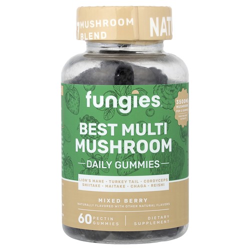 Best Multi Mushroom Daily Gummies, Mixed Berry, 60 Pectin Gummies
