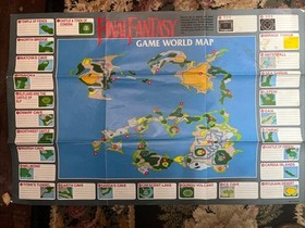 Final Fantasy NES Game World Map Dungeon Maps Enemy Chart Posters Lot 2 NICE!