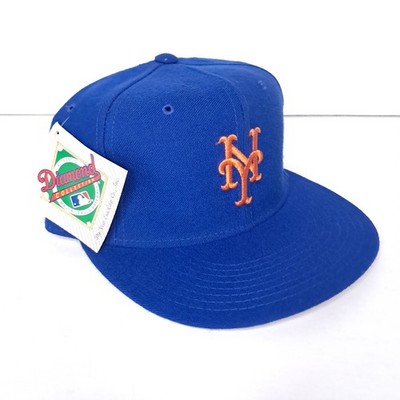 Vintage 90s New York Mets Hat New Era Diamond Pro Model 6 7/8 Wool USA