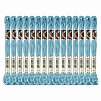 FüR Stickgarn, 15 SträNge Polyester Stickfaden Hellblau