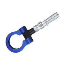 Car Front Bumper Tow Hook, Round Screw-in Automotive Bumper Pull Ring, Blue