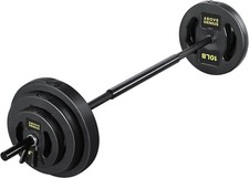 Barbell Weight Set for Lifting, 45 LB Weight Bar Set with Adjustable Free Wei...