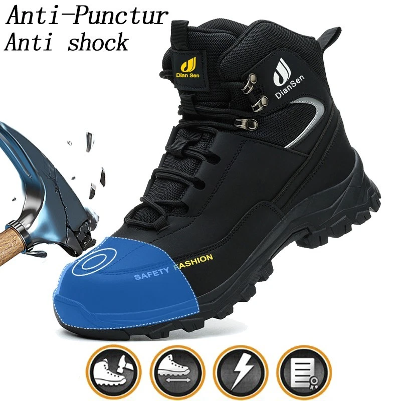 New steel toe shoes Indestructible Roofing Shoes non-slip safety work shoes