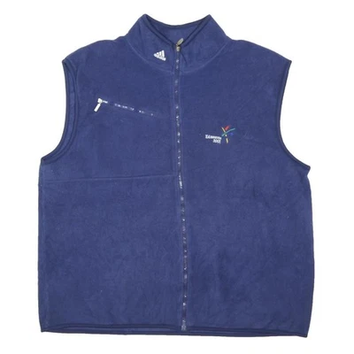 ADIDAS Veste Homme Bleue 2XL En Mélange Polyester Zippée Athlétique Unie - Photo 1/4