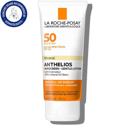 Anthelios SPF 50 Gentle Lotion Mineral Sunscreen , 3.0 Fl Oz