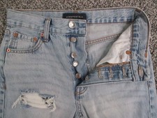 Aeropostale Jeans Womens 0 Baggy Distressed High Rise 90s Denim Pants 25x31