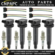 4X Ignition Coil & 4X Iridium Spark Plug Pack For 02-11 Toyota Camry 2.4L UF333