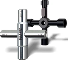 2PCS 4 Way Sillcock Water Key, Heavy Duty Water Utility Key for Faucet, Hose Bib