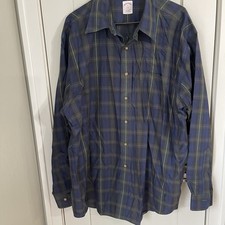 Brooks Brothers 346 Dress Shirt XL Non Iron Navy Blue Button Down Long Sleeve