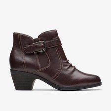 Clarks Originals Womens Emily2 Opal Dark Brown Leather 26179606
