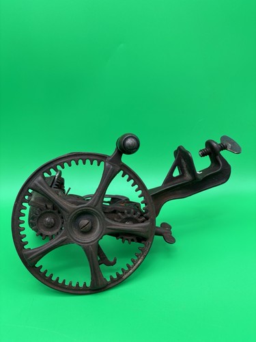 Antique Reading Hardware Co No. 78 Cast Iron Apple Peeler Parer Clamp Mount
