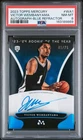 2023 TOPPS MERCURY BLUE REFRACTOR AUTO VICTOR WEMBANYAMA ROOKIE RC 1/75 PSA 8