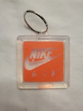 NIKE AIR Max HANG TAG ~RETRO~ 90s ORANGE/Red KEYCHAIN Jordan Vintage Key Ring