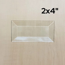 2" x 4" Rectangles Clear Beveled Glass 2 x 4 inch 30 Pack