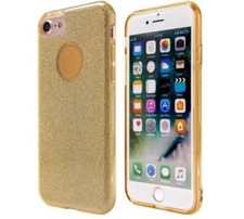 Cover cellulare 3 in 1 TPU custodia protettiva silicone glitter case ORO Apple iPhone 6/6s
