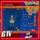 ✨Lucario Shiny 6IV lv100 ✨Pokemon ecarlate & Violet/Scarlet [LIVRAISON RAPIDE++]