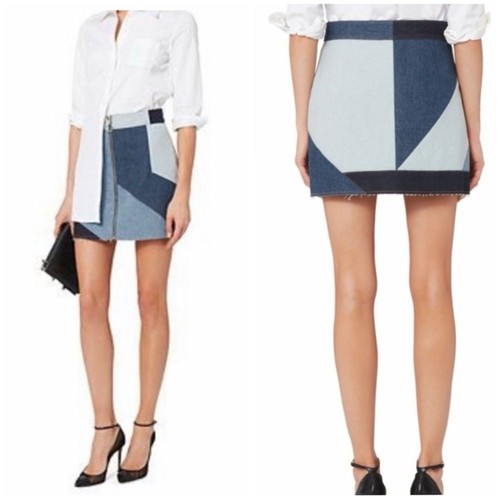 INTERMIX Color Block Mini Skirt Size 4