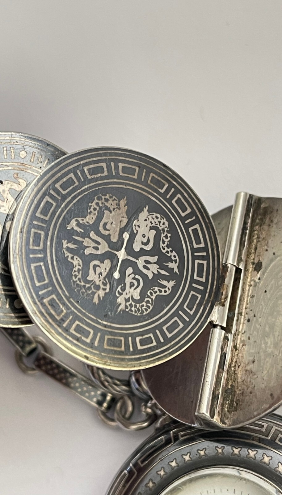 Antique Pocket Watch Solid Silver & Enamel Full S… - image 17