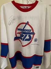 Teemu Selanne autograph signed Winnipeg Jets white replica jersey dated 1995 JSA