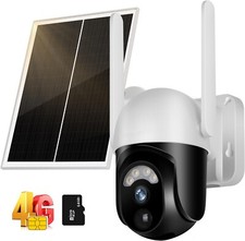 4G LTE Cellular PTZ Security Camera - HD Night Vision, Solar Panel and SIM Card