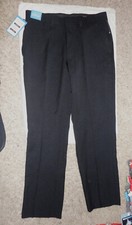HAGGAR Men TAILORED FIT BLACK TRAVEL PERFORMANCE SUIT DRESS PANTS 32 X 29/30 NEW