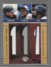 2003 Fleer Box Score Jersey Rack Trio/350 #RGS Alex Rodriguez Vladimir Guerrero 