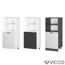Backofenumbauschrank Küchenschrank Küchenzeile R-Line Landhaus 60 cm Weiß Vicco
