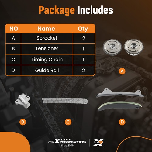 Kit de cadena de distribución tensor VVT engranaje PARA Kia Forte Hyundai Tucson 2,0 L 2014-2015 - Imagen 4 de 12