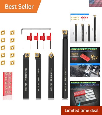 High-Precision Indexable Lathe Tool Kit - 14PCS for Turning, Boring, Grooving