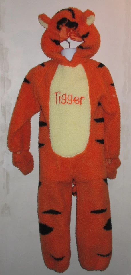 THE DISNEY STORE TIGGER PLUSH CHILD'S HALLOWEEN COSTUME 4-6T REAR FULL ZIPPER - Image 2 of 4