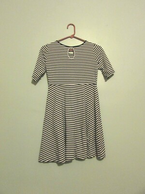Robe Fille OLD NAVY Rayée Bleu Marine Et Blanc - Taille 10-12, état Impeccable