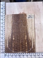 Rippled Brown Quarter Sawn Oak guitar bookmatched drop tops set: H-O 7mm