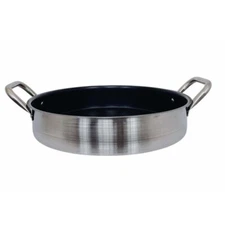 16-1/2" Round Stainless Steel Flat Comal Griddle Pan Grill Tray Cook Non-Stick