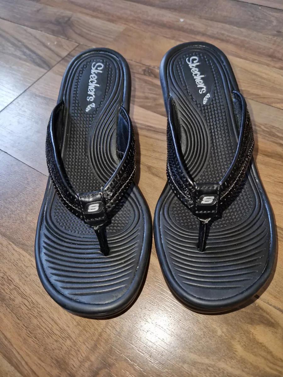 Skechers Cali wedge sandal in black u.s size 5 size 3uk new unworn cost 65