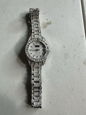 Suzanne Somers CZ Bling Watch New Battery Missing One Stone  display picture 1