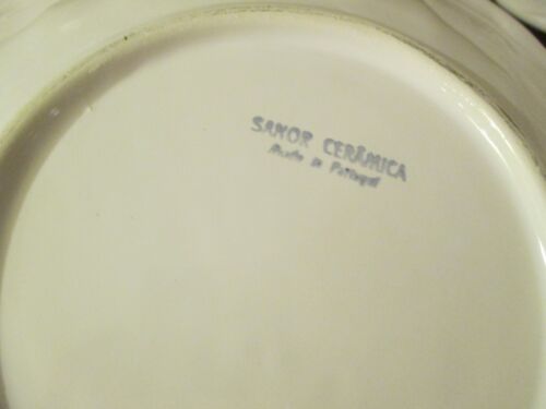 SANOR CERAMICA 2 Sea Shell Plates/ Bowl 10" Cream Color Mint! Portugal - Picture 5 of 6