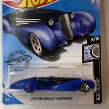 Brand New Hot Wheels Custom Cadillac Fleetwood HW Rod Squad 8/10 Blue 121/250