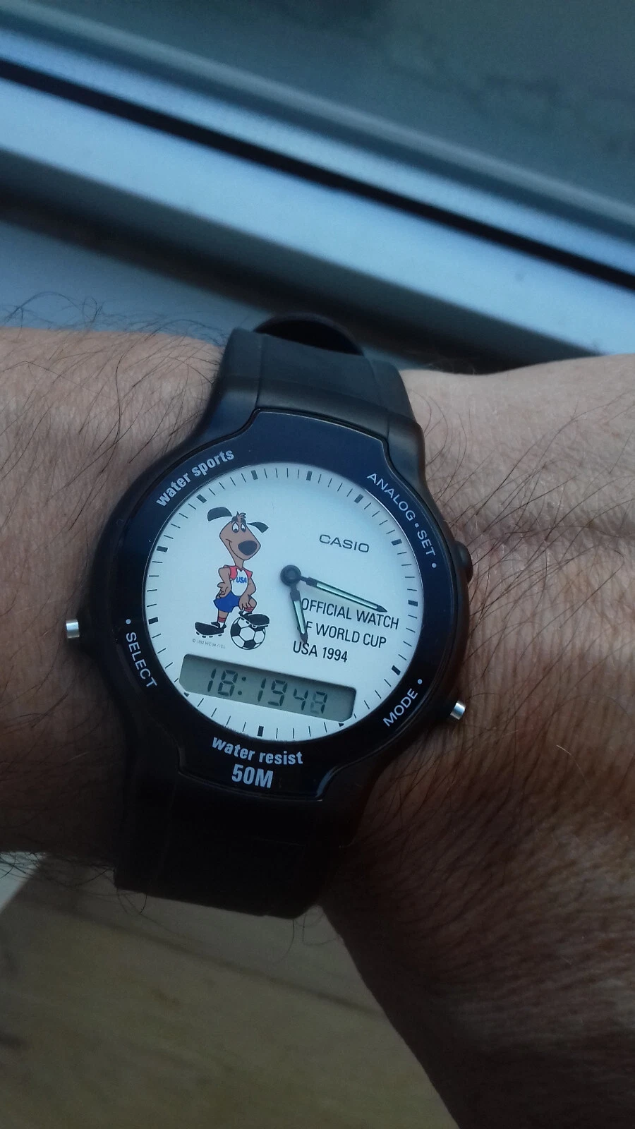 野球ワールドカップ劇レア時計 Casio SWC-03-1V MODULE 306 VINTAGE FOOTBALL WORLD CUP USA 1994