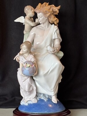 Lladro Figurine RARE #1859 ''Father Sun'' Limited Edition Signed Wood Base Heavy