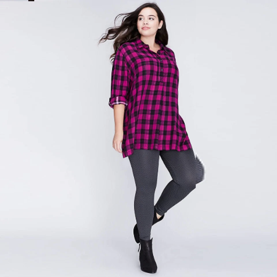 Legging Lane Bryant espiga RAYAS cintura elástica pull-on. TALLA PLUS E-F Foto 4 de 4