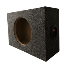 6x5 Single Car Audio Speaker Box Enclosures Pod 6 1/2" Side Terminal-Gray