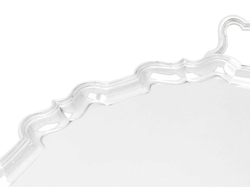 Antique Sterling Silver Two Handled Tea Tray - Image 4 of 4