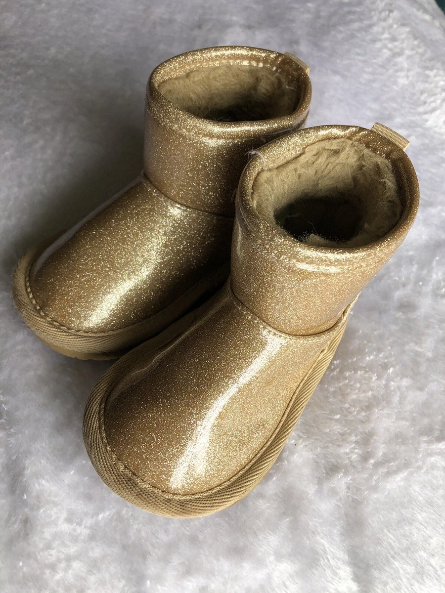 Toddler top gold booties