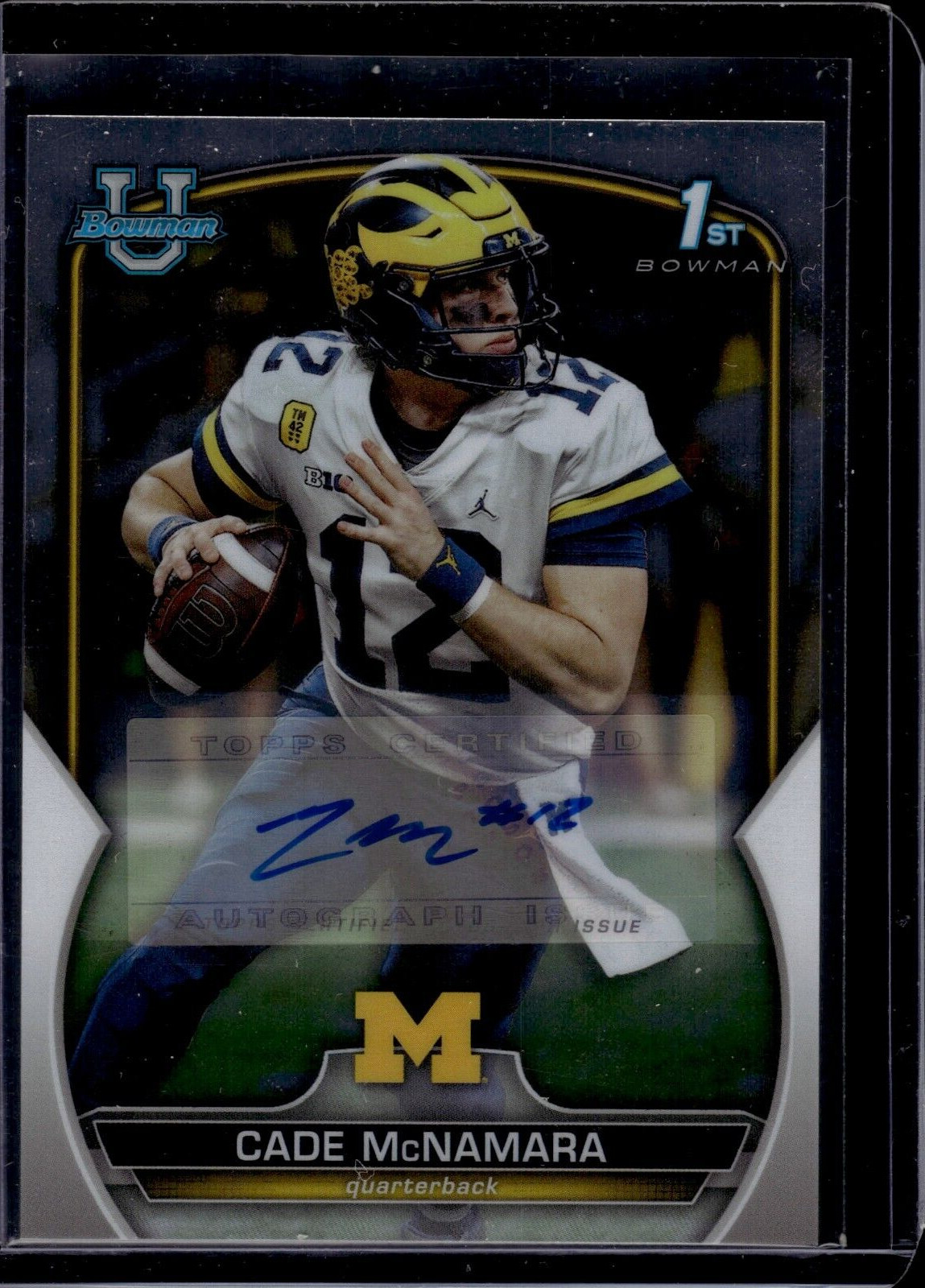 2022 Bowman Chrome University Autographs #99 Cade McNamara